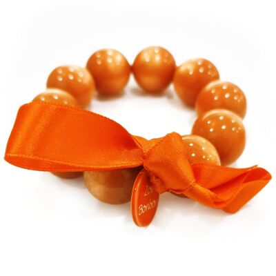 Pearl bracelet L - ORANGE