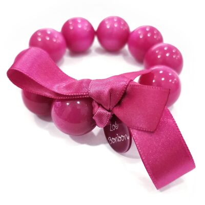 Perlenarmband L - FUSCHIA