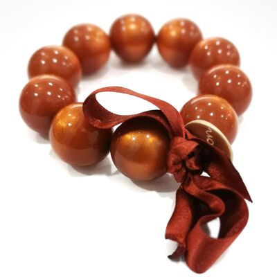 Pulsera de perlas L - TERRACOTA