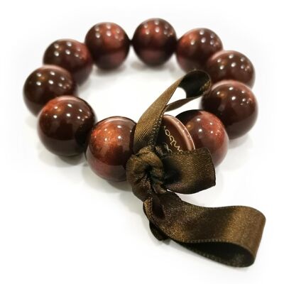 Bracelet perles L - CHOCOLAT