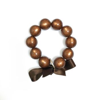 Bracelet perles L - CHOCOLAT 2