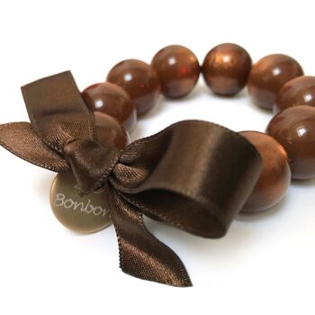 Bracelet perles L - CHOCOLAT 3