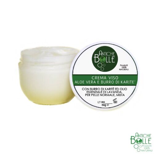 Crema viso Aloe Vera E Burro Di Karitè