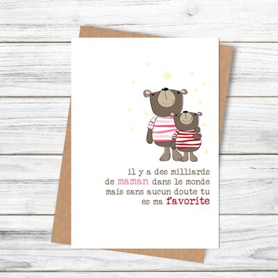 Mother's Day Maman - French Greetings Card