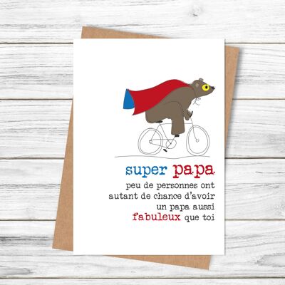 Super Papa - French Greetings Card
