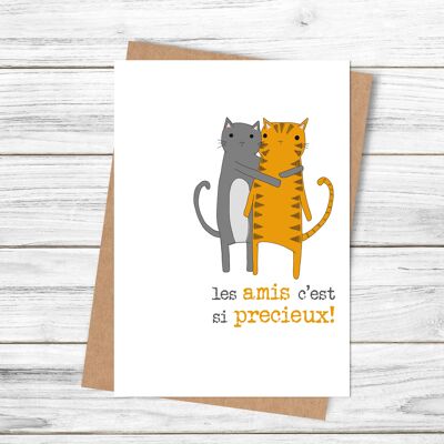 Precious Friends (les amis c’est si precieux!) - French Greetings Card