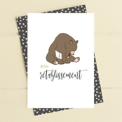 Get Well Soon (Bon rétablissement) - French Greetings Card