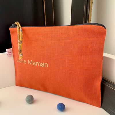 The Jolie Maman Pencil Case - Orange/Rust