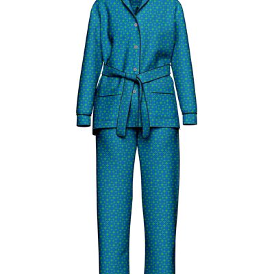 Ensemble pyjama bleu-vert