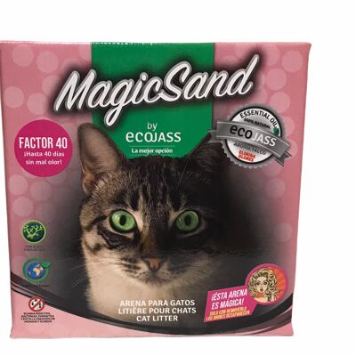 Arena sanitaria y ecológica para gatos MagicSand by Ecojass caja 7,5 L.