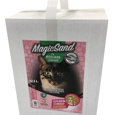 Arena sanitaria y ecológica para gatos MagicSand by Ecojass caja 12 L.