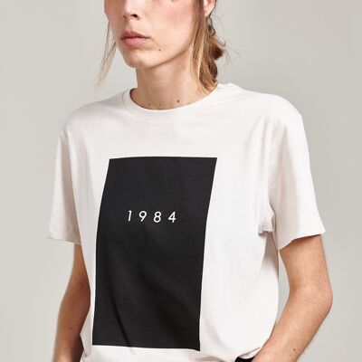 Camiseta unisex 1984 (blanco vintage)