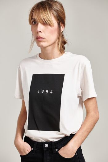 1984 t-shirt unisexe (blanc vintage) 1