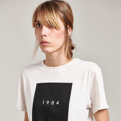 Camiseta unisex 1984 (blanco vintage)