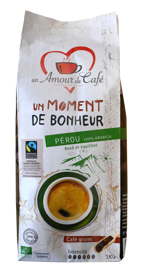 Café Grains bio & équitable "Un Moment de Bonheur", PÉROU