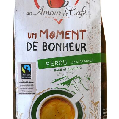 Granos de café orgánicos y de comercio justo "Un momento de felicidad", PERÚ
