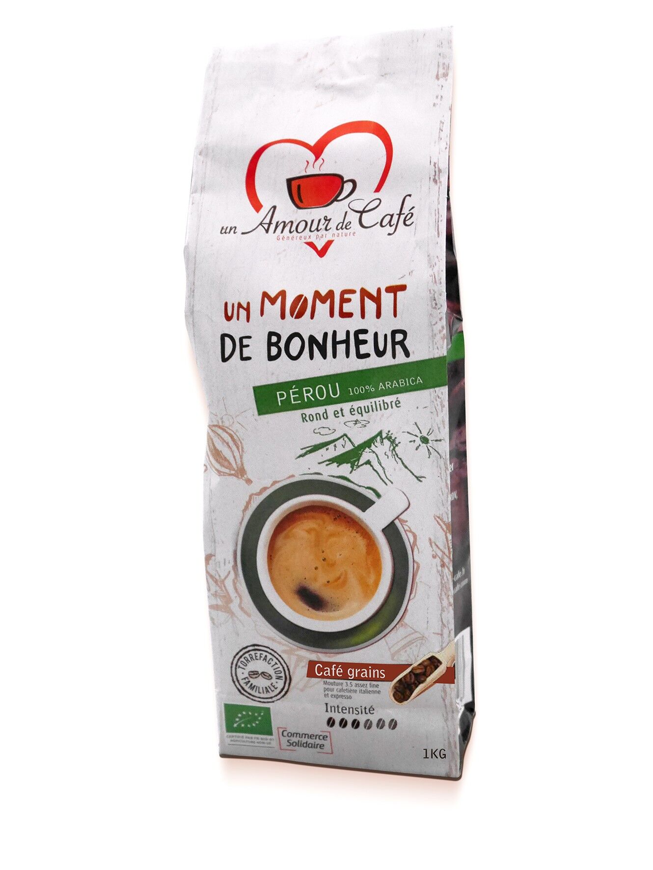 Granos de Café Orgánico "Un Momento de Felicidad", PERÚ