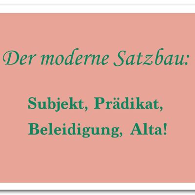 Postal "La estructura de la oración moderna"