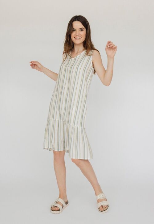 V03 Vestido Donets Green Stripes