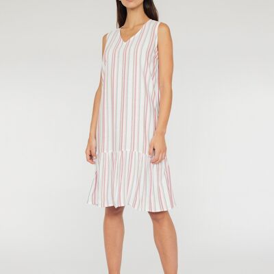 V03 Vestido Donets Magenta Stripes