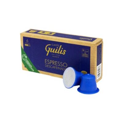 Cápsulas compatibles Nespresso, Compostables, Espresso Descafeinado 10 uds