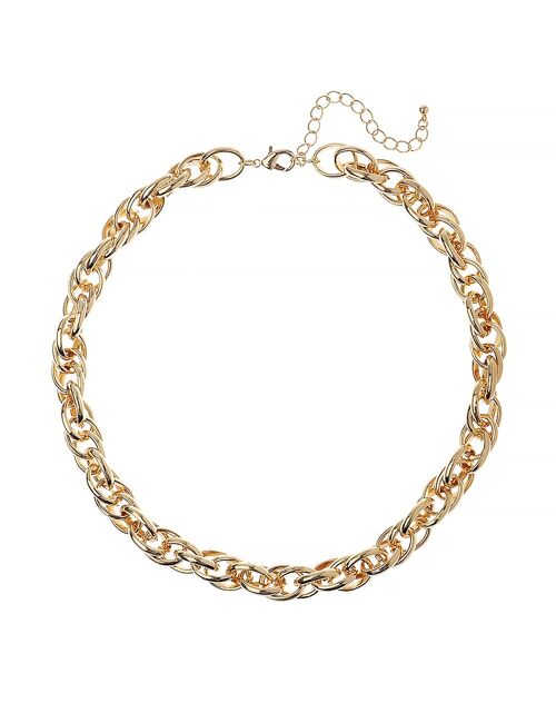 14K GOLD PLATE SMALL CHAIN NECKLACE