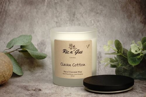 Clean Cotton Scented Candle - Soy & Coconut Wax