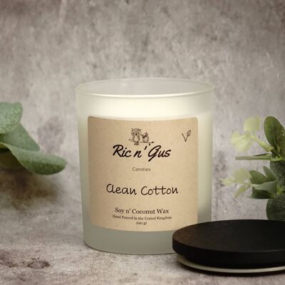 Clean Cotton Scented Candle - Soy & Coconut Wax