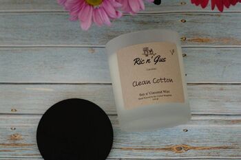 Bougie parfumée Clean Cotton - Cire de soja et de noix de coco 4