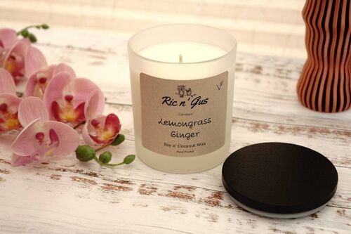 Lemongrass & Ginger Scented Candle - Soy & Coconut Wax