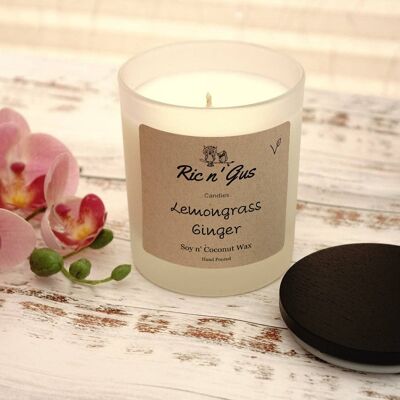 Lemongrass & Ginger Scented Candle - Soy & Coconut Wax