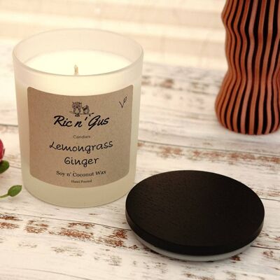 Lemongrass & Ginger Scented Candle - Soy & Coconut Wax