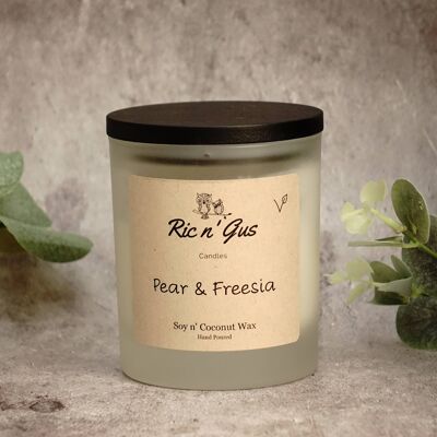 Bougie Parfumée Poire & Freesia - Cire de Soja & Noix de Coco
