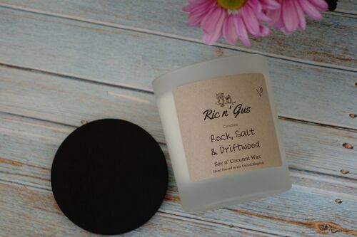 Rock Salt & Driftwood Scented Candle - Soy and Coconut Wax