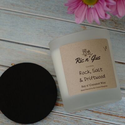Rock Salt & Driftwood Scented Candle - Soy and Coconut Wax