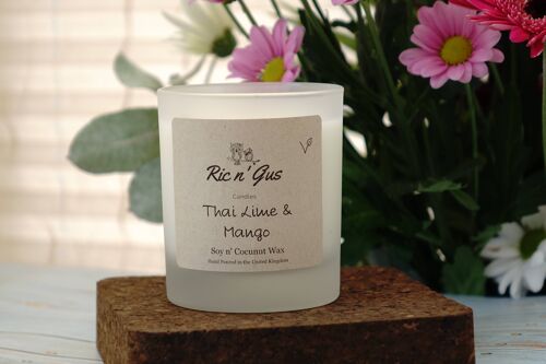 Thai Lime & Mango Scented Candle - Soy and Coconut Wax