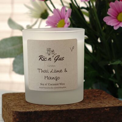 Thai Lime & Mango Scented Candle - Soy and Coconut Wax