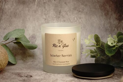 Winter Berries Scented Candle - Soy and Coconut Wax