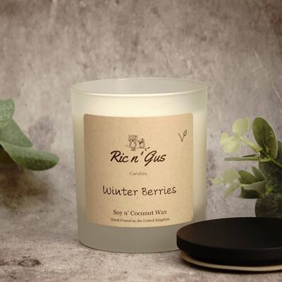 Winter Berries Scented Candle - Soy and Coconut Wax