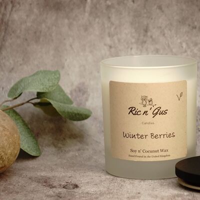 Winter Berries Scented Candle - Soy and Coconut Wax