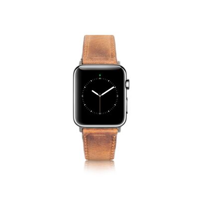 Apple Watch Bracelet Cuir - Marron Cognac