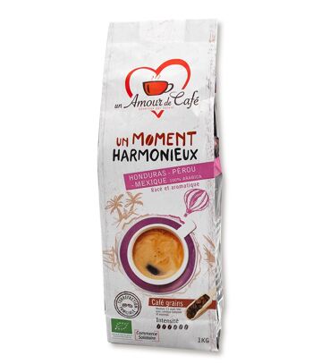 Café grains "Un Moment Harmonieux", HONDURAS, PÉROU, MEXIQUE