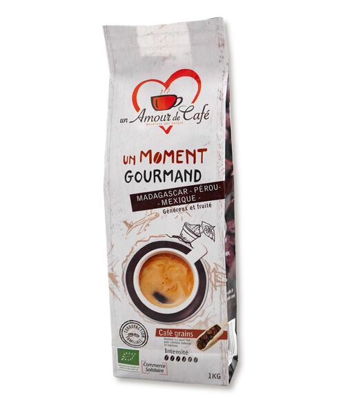 Café grains "Un Moment Gourmand", MADAGASCAR, PÉROU, MEXIQUE