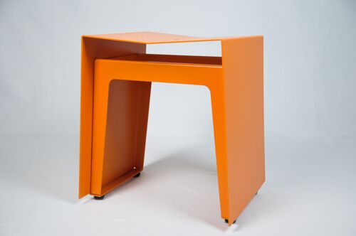 Stool, H01, without seat cushion, deep orange