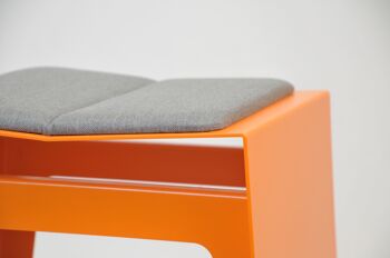 Tabouret, H01, coussin d'assise extérieur 1 pièce, orange foncé 2