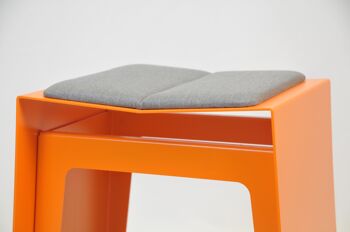 Tabouret, H01, coussin d'assise extérieur 1 pièce, orange foncé 3