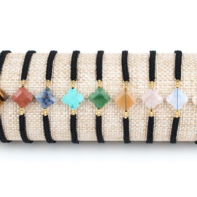 Clover mineral stone bracelets.