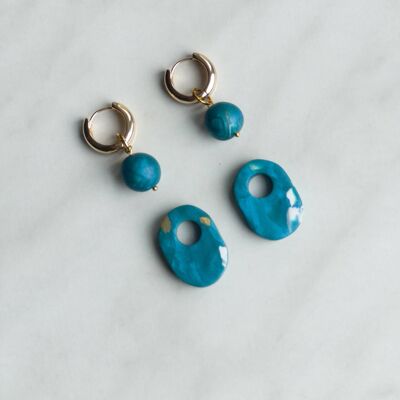 OTTO Earring Set | Turquoise Marble