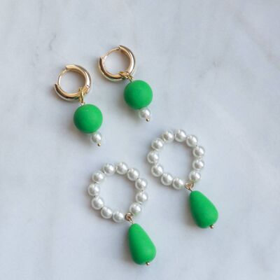 PERLA Earring Set | Kelly Green