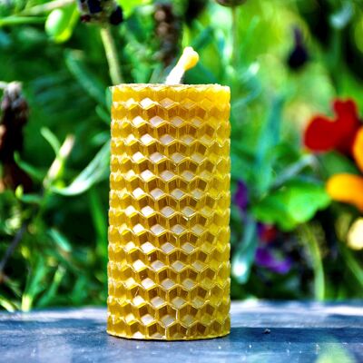 Handcrafted beeswax candle